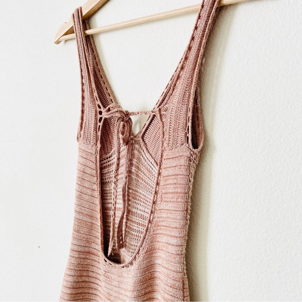 Torn by Ronny Kobo SMALL Madi knit sleeveless maxi dress in Brown Sand - Picture 8 of 10